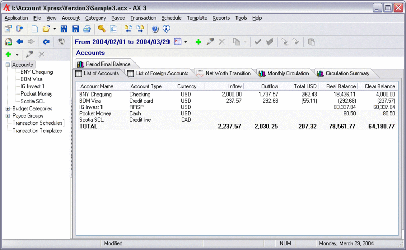 Account Xpress Screenshot